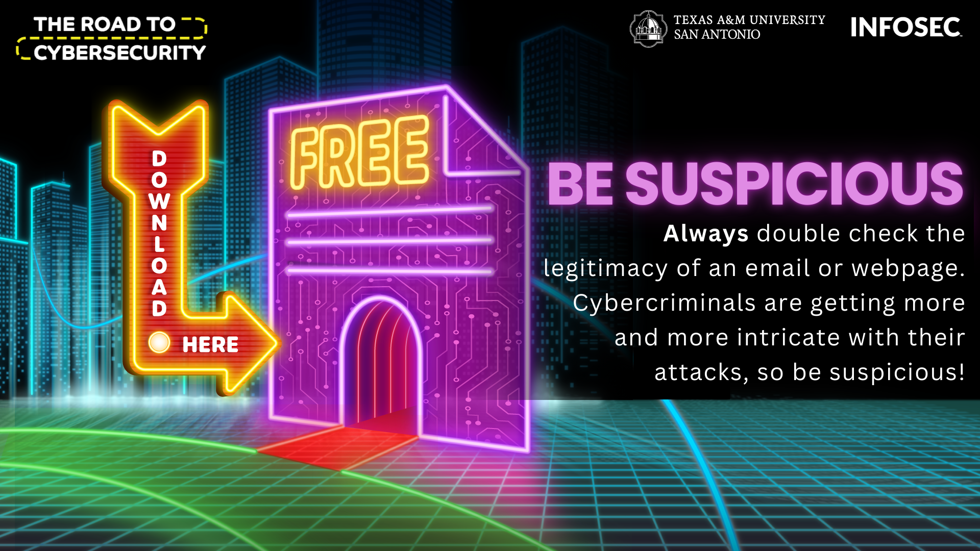 Be Suspicious  Always double check the legitimacy of an email or webpage. Cybercriminals are getting more and more intricate with their attacks, so be suspicious!