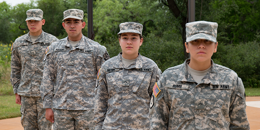 Military Students in Uniform