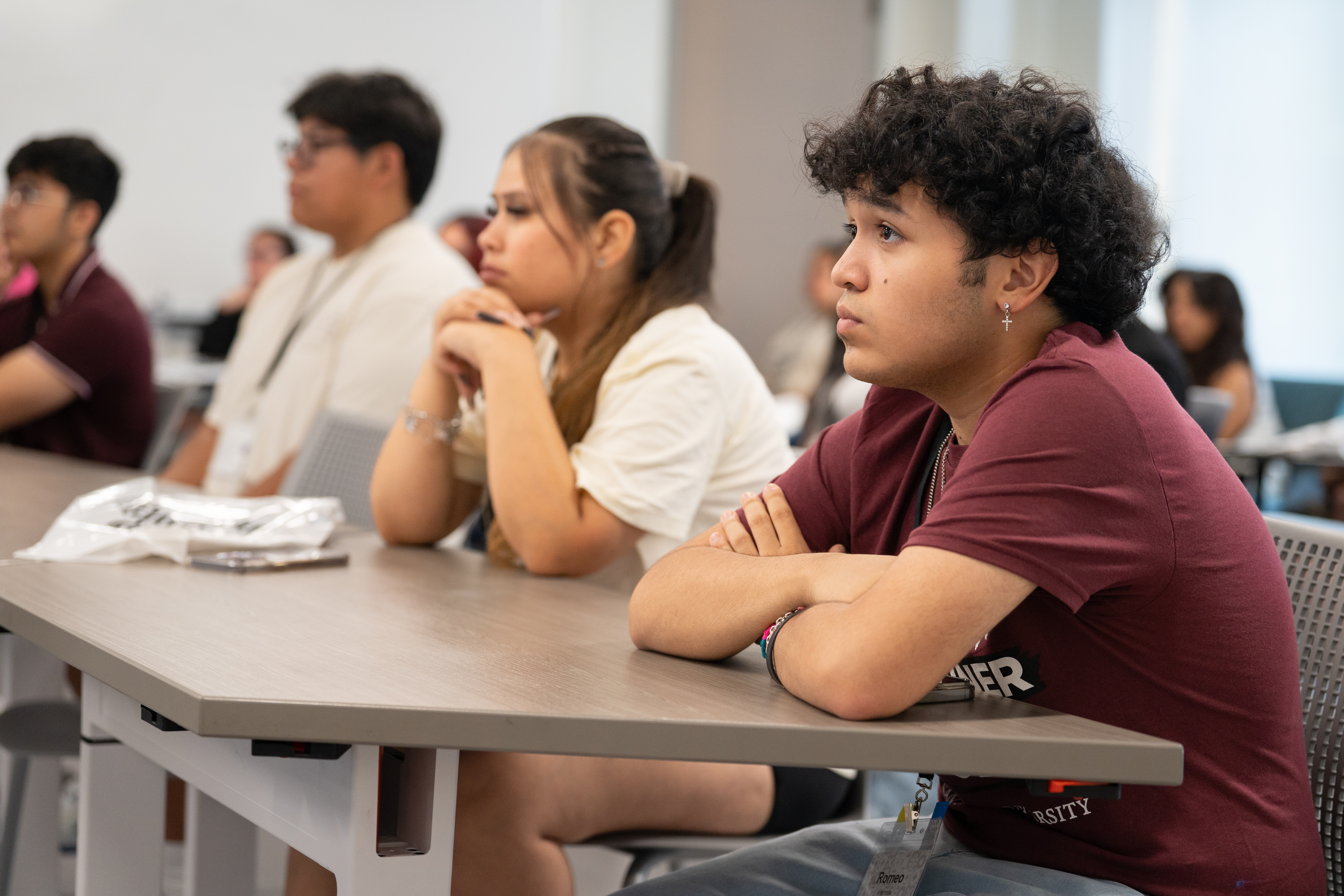 Students sitting in classroom